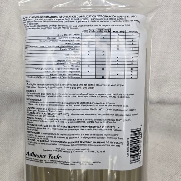 Adhesive Tech 24 Count Standard Round High Heat Glue Sticks 10in - Picture 3 of 3